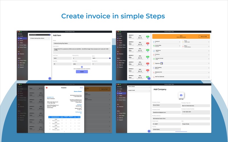 发票制作者并创建收据