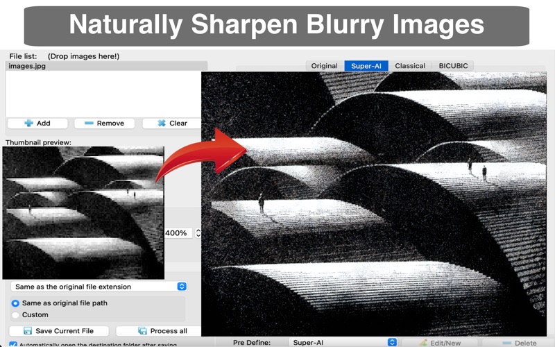 AI无损放大_低像素模糊小照片救星