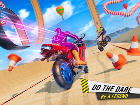 疯狂的自行车特技赛车游戏