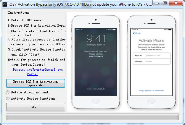 苹果id锁修改软件(IOS7 Activation Bypass)下载v5.1 官方版