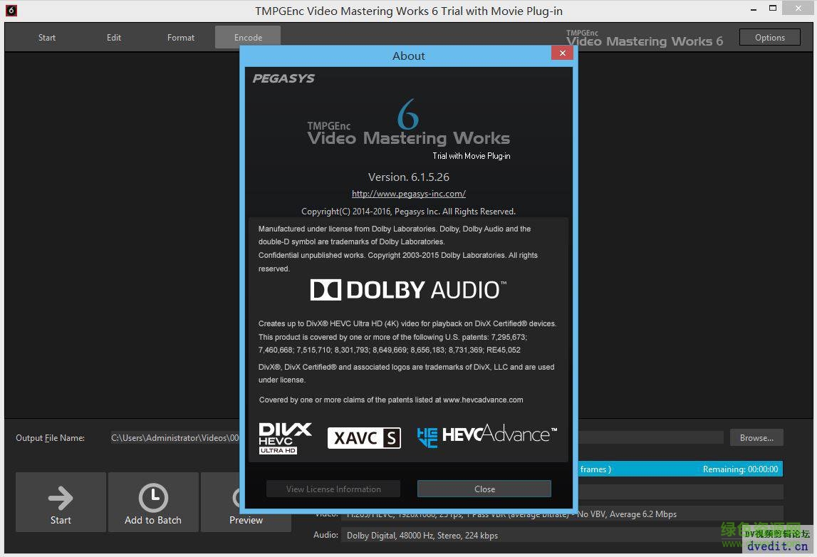 tmpgenc 6 正式版下载32/64位 v6.1.5.26 最新版
