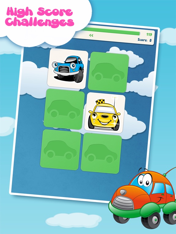 男孩记忆游戏：汽车