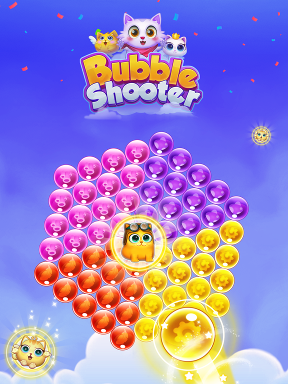 泡泡射击：猫流行游戏