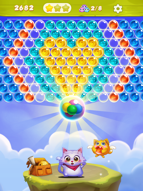 泡泡射击：猫流行游戏