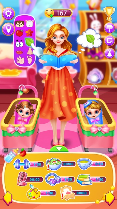 女生游戏：孕妇妈妈和双胞胎新生宝贝护理