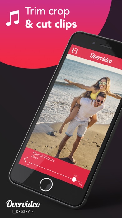 Over 视频：将文本和音乐添加到视频电影编辑器