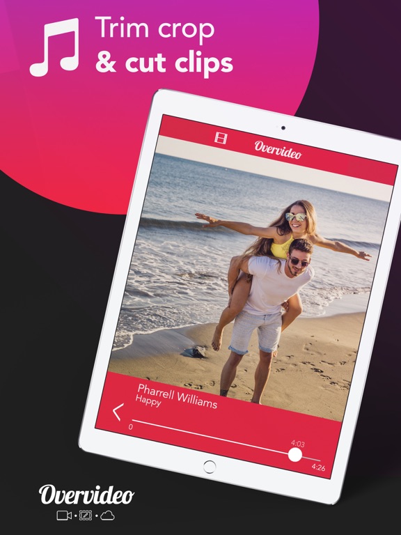 Over 视频：将文本和音乐添加到视频电影编辑器