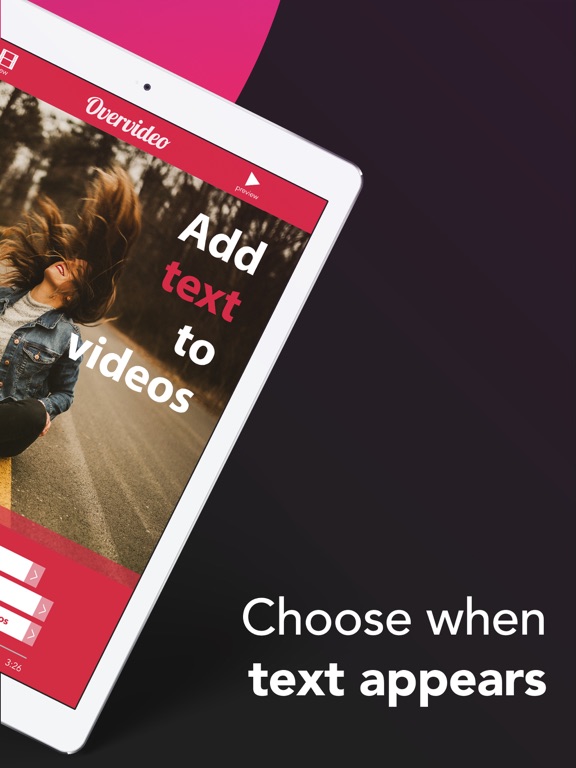 Over 视频：将文本和音乐添加到视频电影编辑器