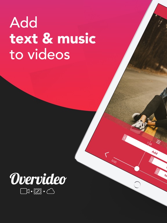 Over 视频：将文本和音乐添加到视频电影编辑器