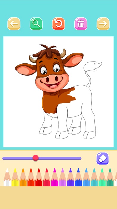 动物农场着色页魔法色彩游戏绘画书