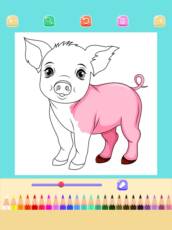 动物农场着色页魔法色彩游戏绘画书