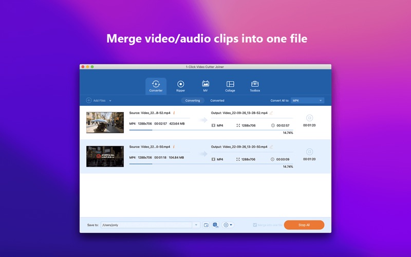 视频裁剪合并编辑器