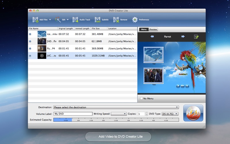 DVD刻录制作器支持高清与MP4
