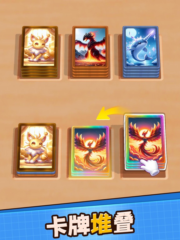 怪兽收藏家 - 卡片堆叠排序
