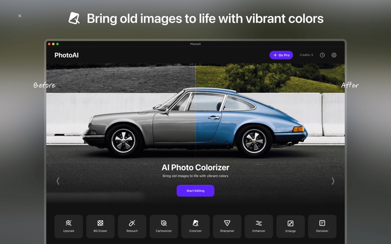 PhotoAIAI增強无损放大背景移除