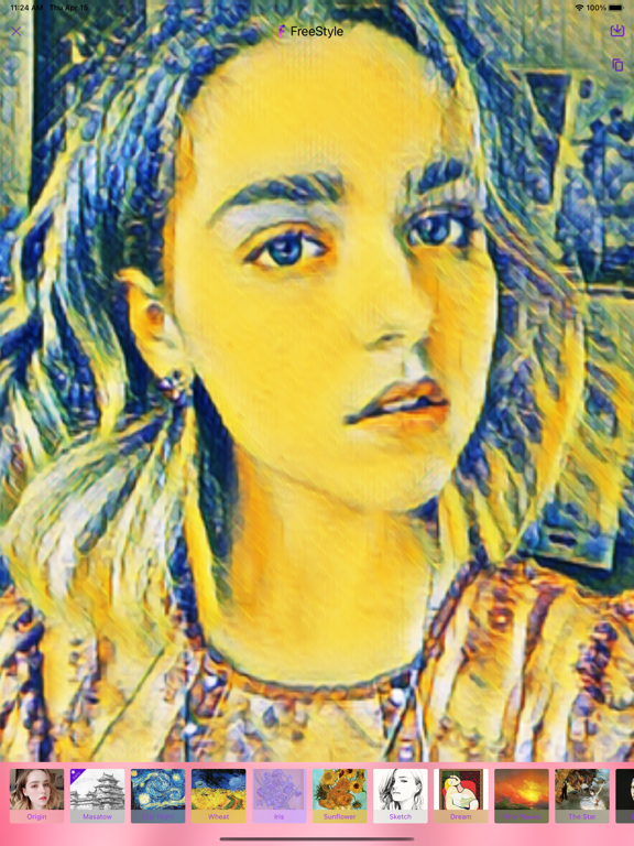 名画模仿FreeStyle_照片风格迁移编辑工具