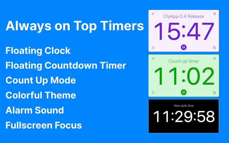简单悬浮时钟秒表倒数计时器倒计时_ClyTimer