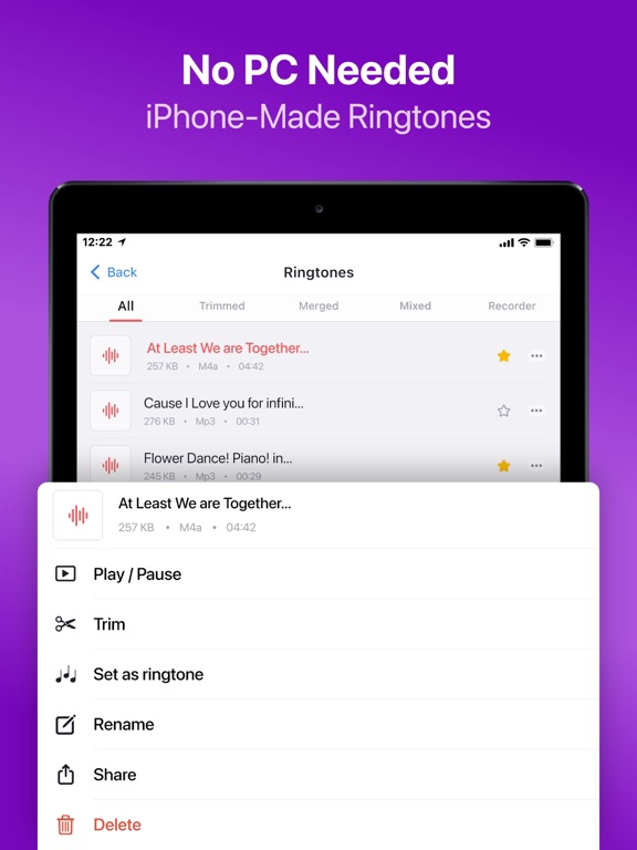 铃声 音乐 手机铃声制作 - 音频提取器 调音器