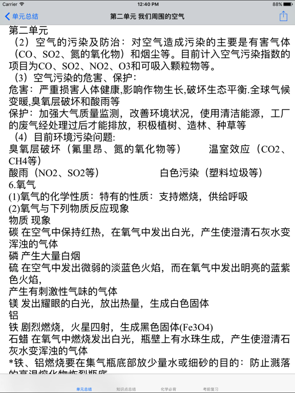 初中化学笔记大全