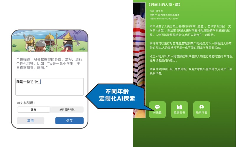 时间上的人物AI面对面