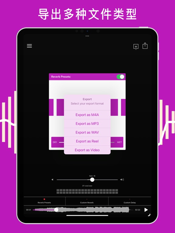 Audioverb为您的音频添加混响和回声效果
