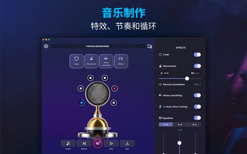 专业麦克风音乐录制工作室