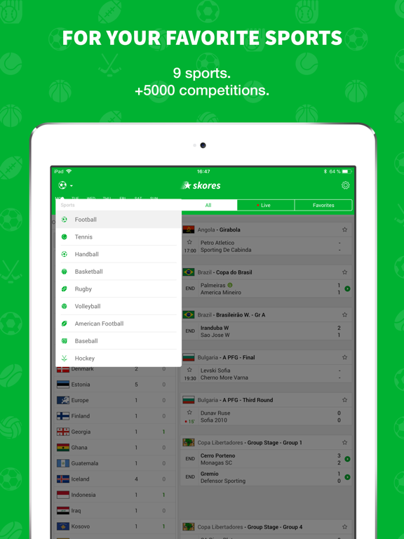 现场比分直播—橄榄球、网球、篮球结果 - Skores