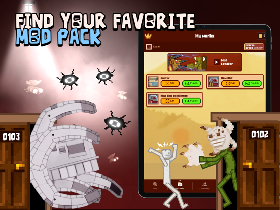 3D模组 对于 甜瓜游乐场 : 武器 附加组件 布娃娃