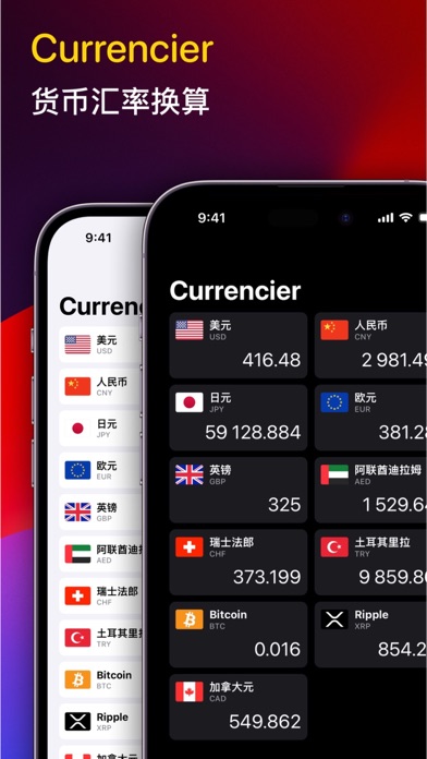 汇率换算 Currencier - 极简的汇率计算器。换算