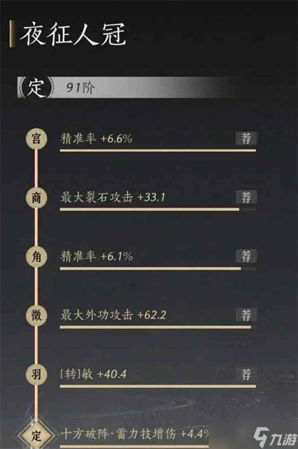 燕云十六声调律词条五维属性选择指南