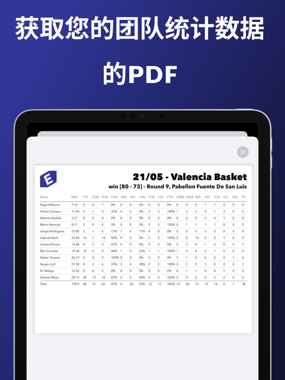 篮球统计追踪器