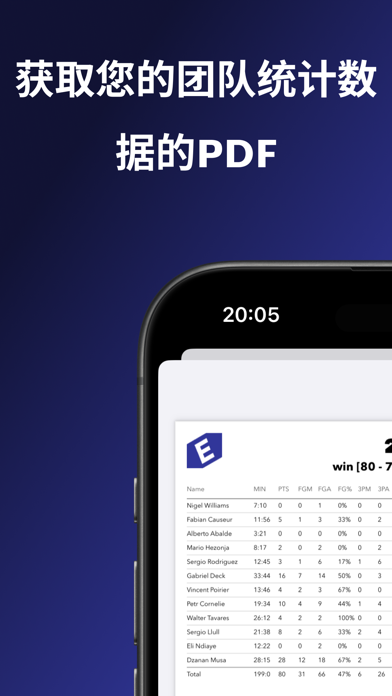 篮球统计追踪器