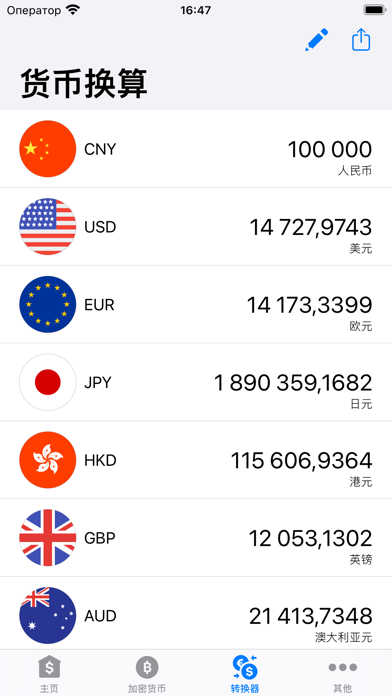 汇率 - 所有国家