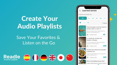 Readle 外语学习：法语、德语、西班牙语、英语、日语助手