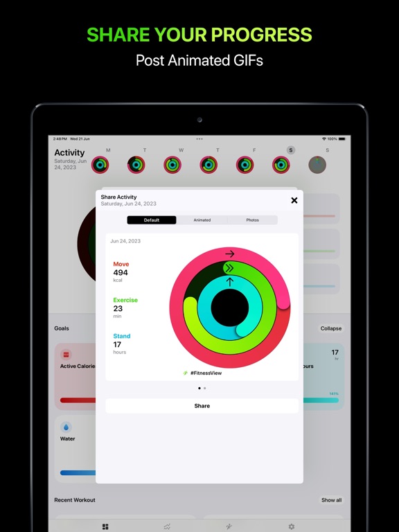 体能训练健身记录 FitnessView