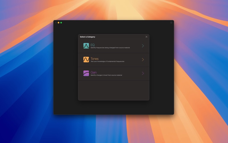 Quiztones均衡器的听觉训练