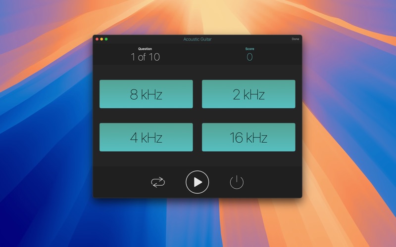 Quiztones均衡器的听觉训练