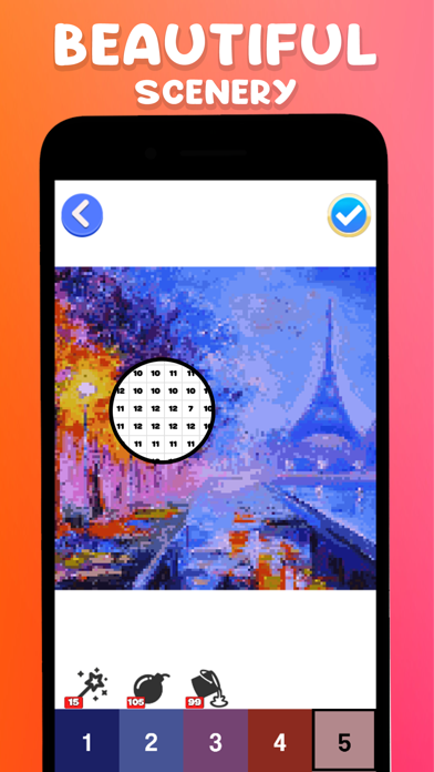 填色应用程序按数字填色