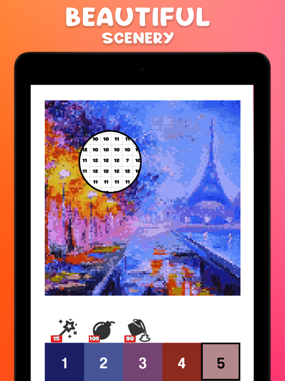 填色应用程序按数字填色