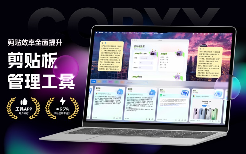 CopyX剪贴板管理工具桌面便签笔记日记OCR识别