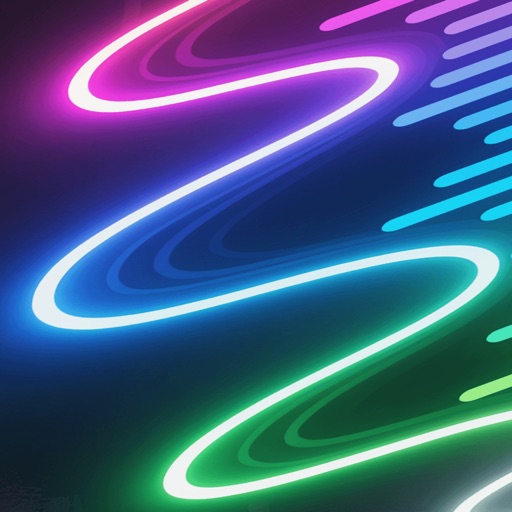 霓虹音浪_音乐可视化播放器炫彩视觉特效剪辑氛围拾音灯