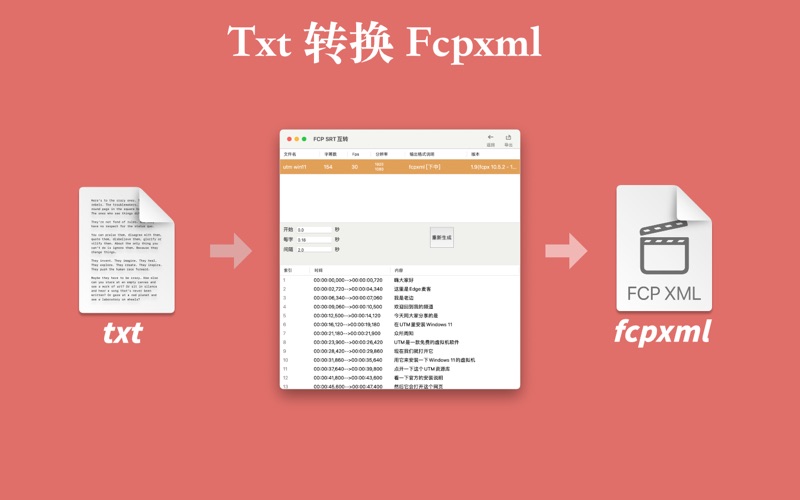 FCPSRT互转_专为fcpxml设计