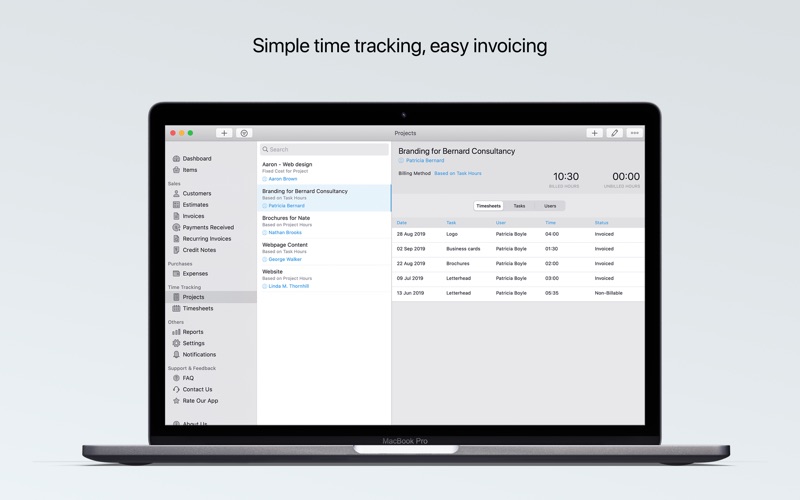ZohoInvoice开单应用