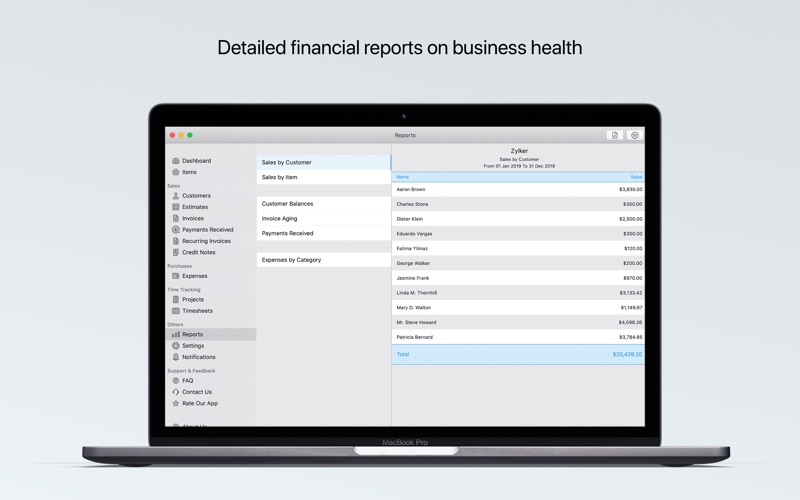 ZohoInvoice开单应用