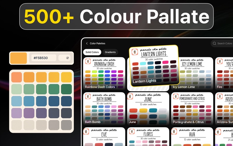 绘画用画笔和工具用于Procreate