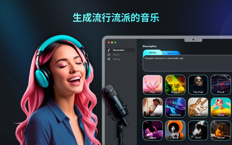 AI音乐生成器写歌音频剪辑创作软件