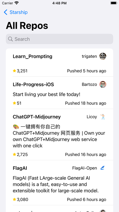 Starship_GitHub标签分类管理收藏代码仓库