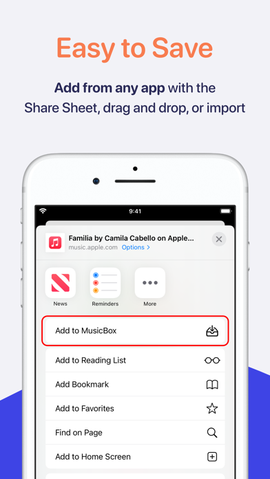 MusicBox稍后保存音乐