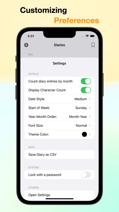 Dayji_简单的日记应用程序可按月查看