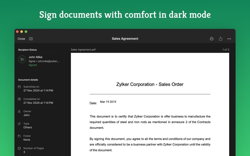 电子签名应用_ZohoSign